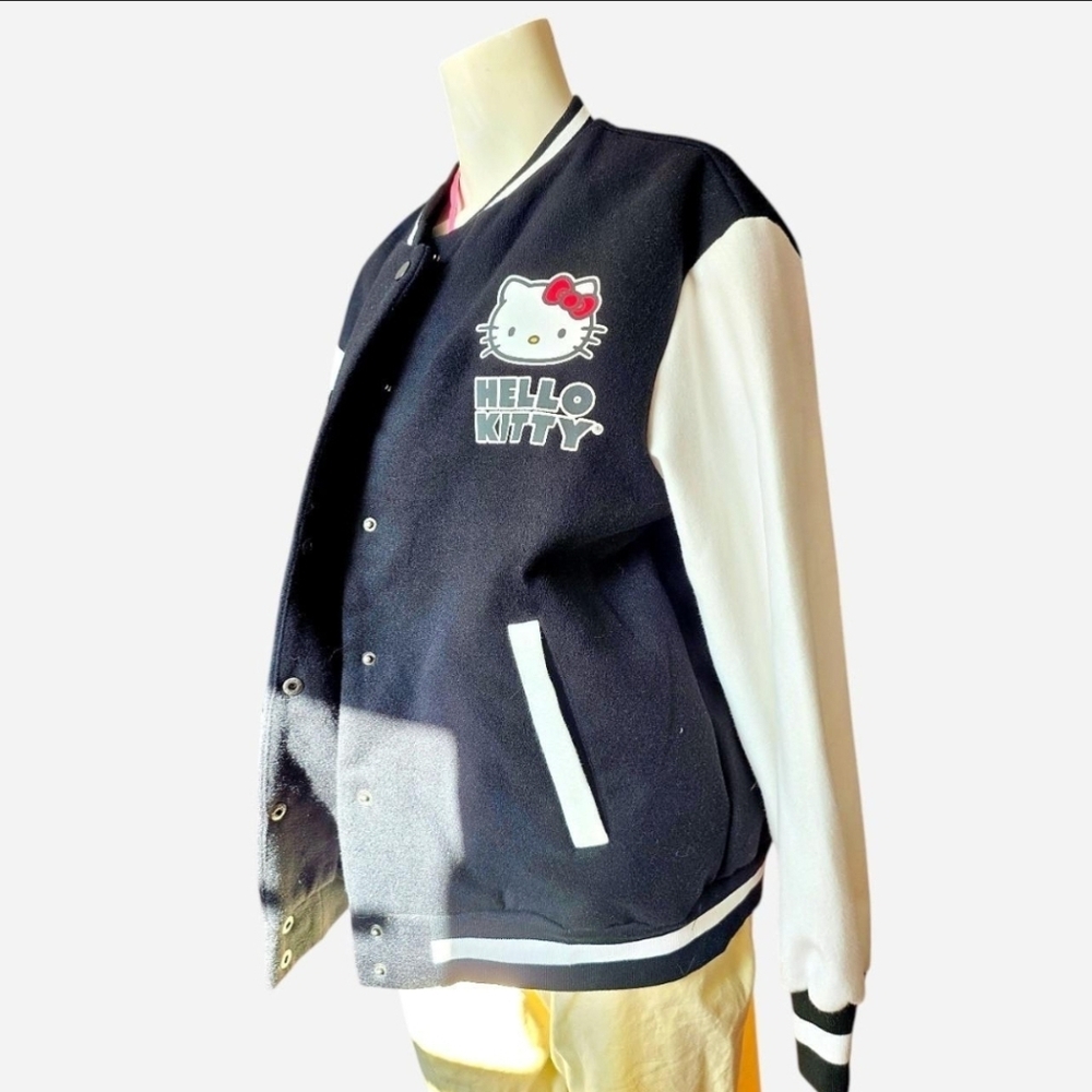 Hello Kitty Sanrio Varsity Jacket Y2K Kawaii Streetwear Large